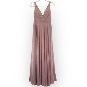 Anthropologie Jenny Yoo Blush Pink Sleeveless Flowy Maxi Bridesmaid Dress Size 6
